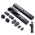 QY99 Wireless Lavalier Microphone AI Noise Reduction Type-C Interface Lavalier Mic with Tripod & Storage Case (2 Microphones+1 Receiver)