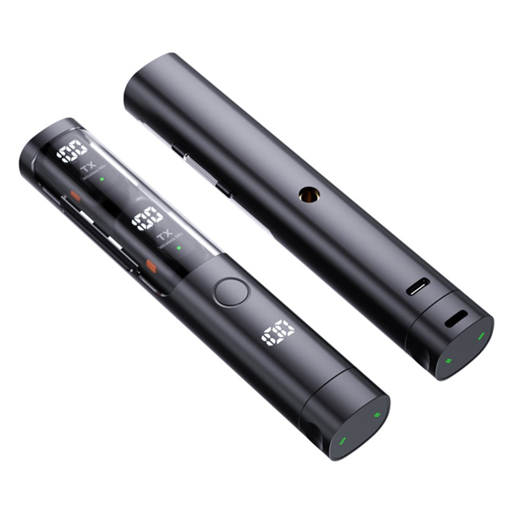 QY99 Wireless Lavalier Microphone AI Noise Reduction Type-C Interface Lavalier Mic with Tripod & Storage Case (2 Microphones+1 Receiver)