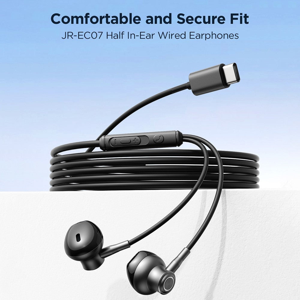 JOYROOM JR-EC07 Metal Half In-Ear Wired Earphone Type-C Headphone with Micphone