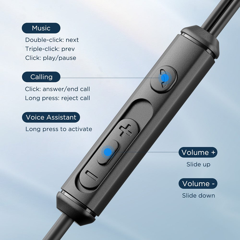 JOYROOM JR-EC07 Metal Half In-Ear Wired Earphone Type-C Headphone with Micphone