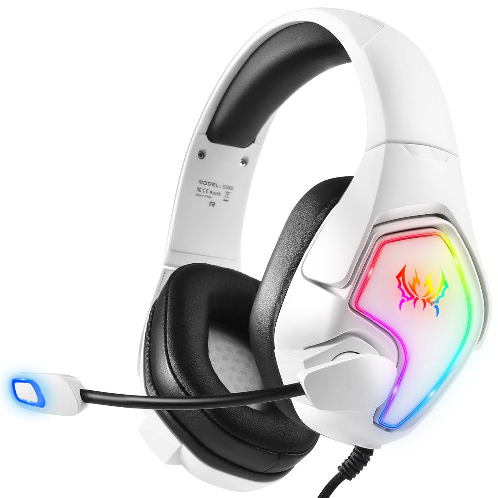 KOTION EACH G3000 RGB Wired Gaming Headset with Splitter Cable