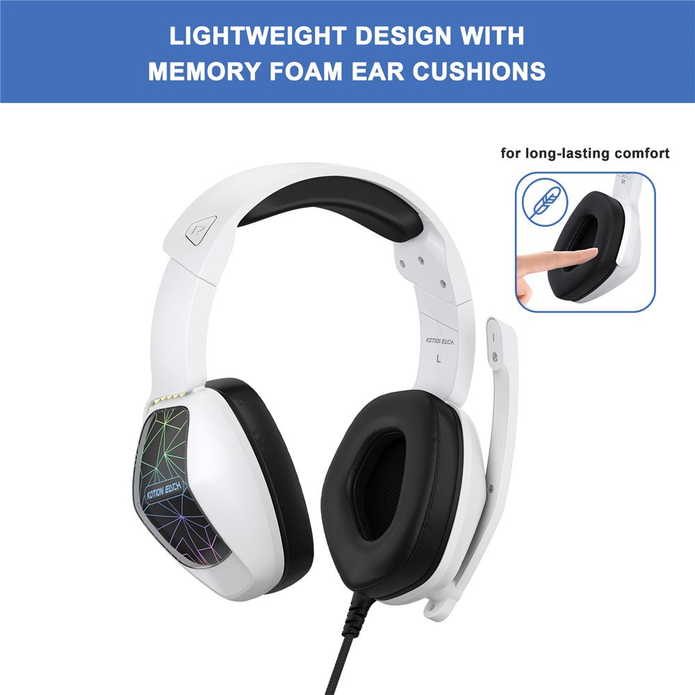 KOTION EACH G6000 LED Wired Gaming Headset for PC & PS5