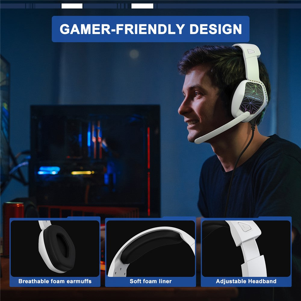 KOTION EACH G6000 LED Wired Gaming Headset for PC & PS5