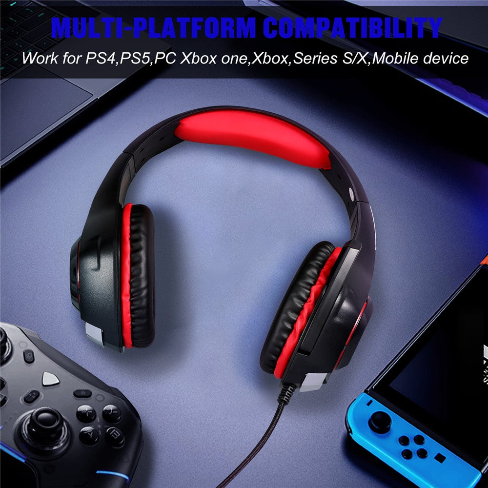 KOTION EACH GS400 LED Wired Gaming Headset for PC, PS4 & PS5