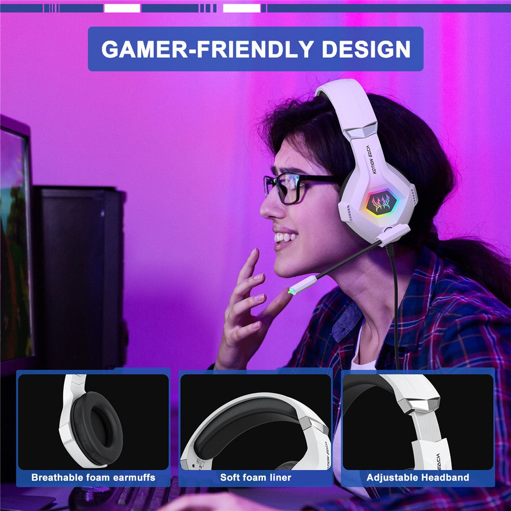 KOTION EACH GS450 RGB Wired Gaming Headset for PC, PS4 & PS5