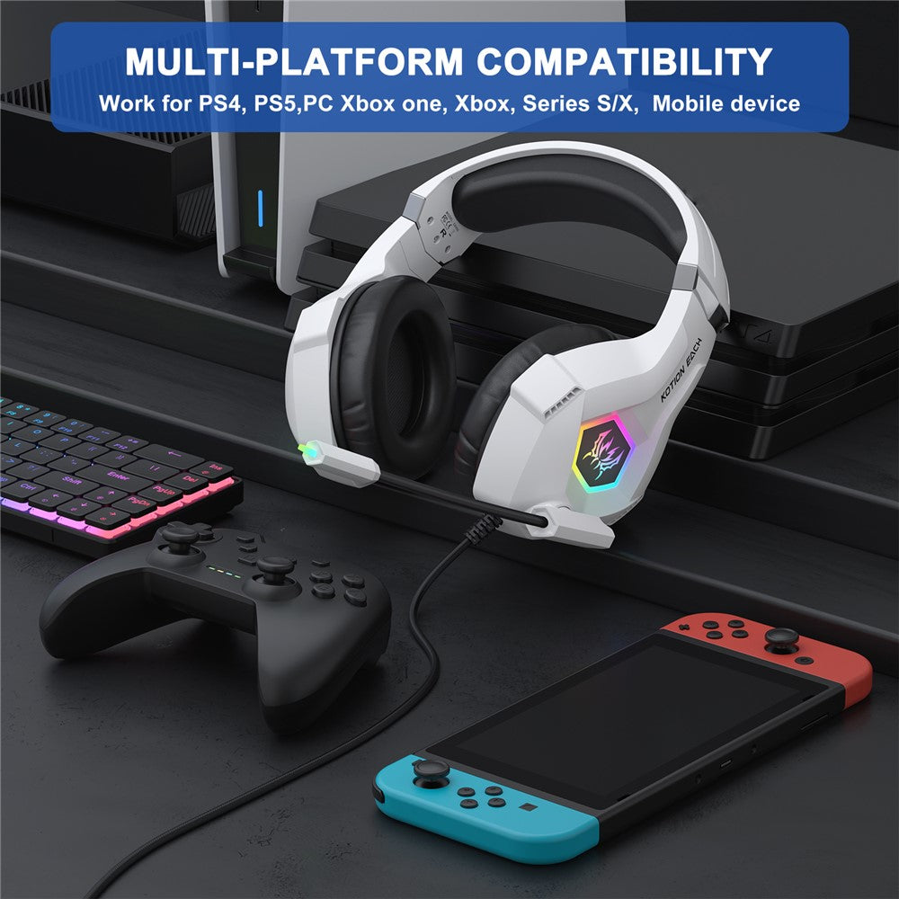 KOTION EACH GS450 RGB Wired Gaming Headset for PC, PS4 & PS5