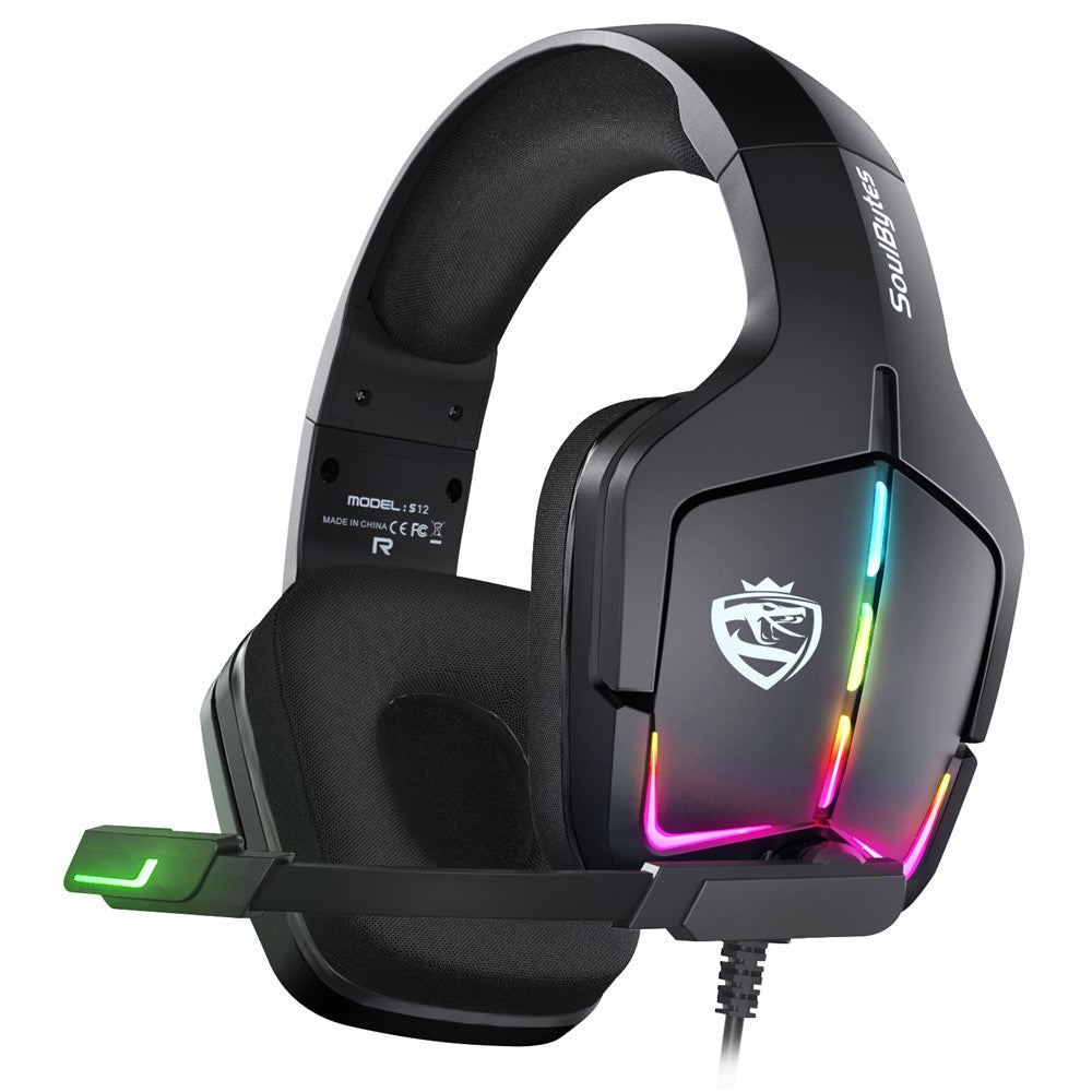 KOTION EACH S12 RGB Wired Gaming Headset with Rotatable Microphone