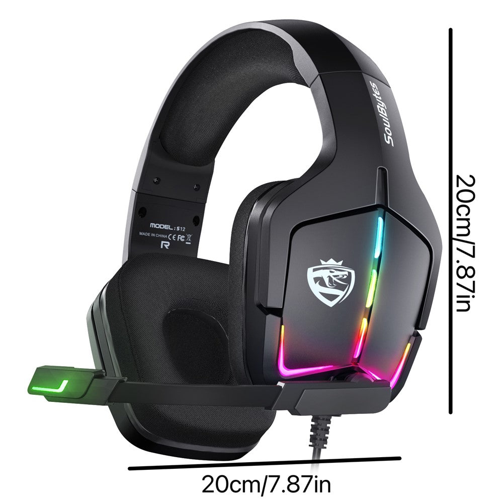 KOTION EACH S12 RGB Wired Gaming Headset with Rotatable Microphone