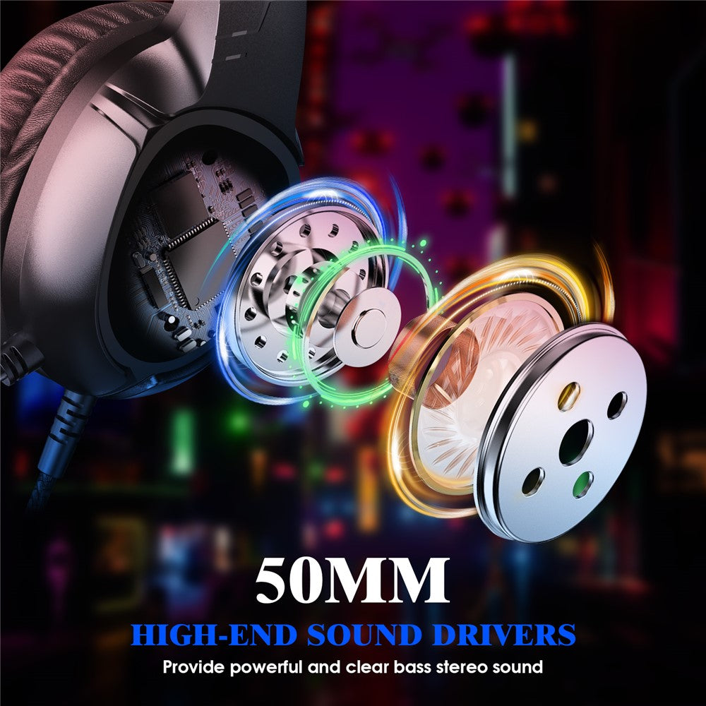 KOTION EACH S20 Wired Gaming Headset – LED Light, Deep Bass