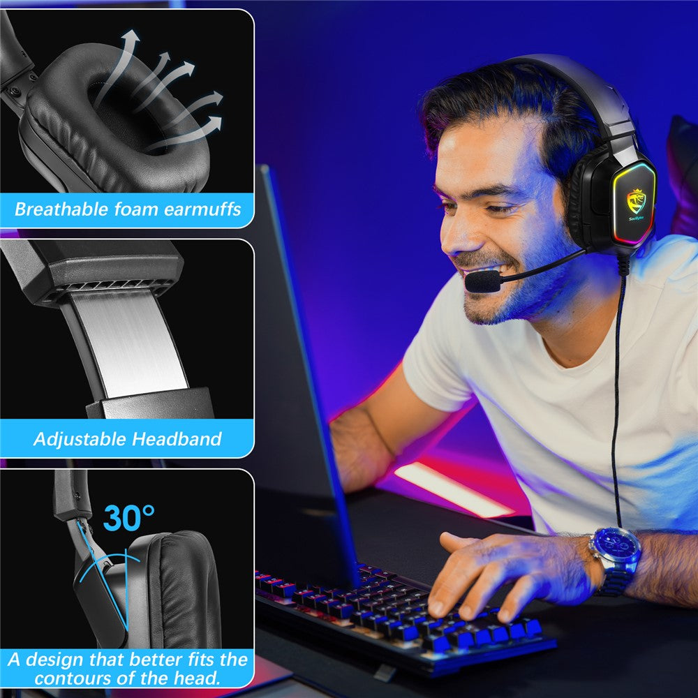 KOTION EACH S21 Over-Ear RGB Wired Gaming Headset