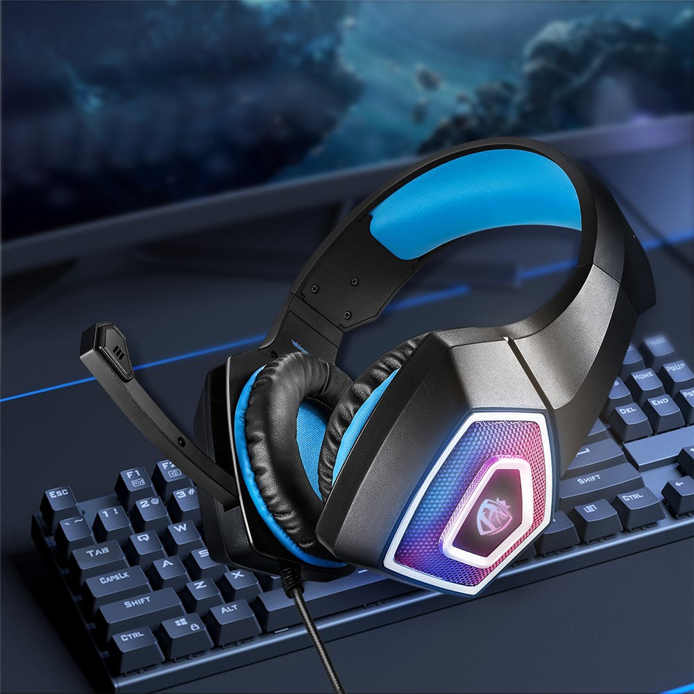 KOTION EACH V-1 RGB Wired Gaming Headset with Adapter Cable