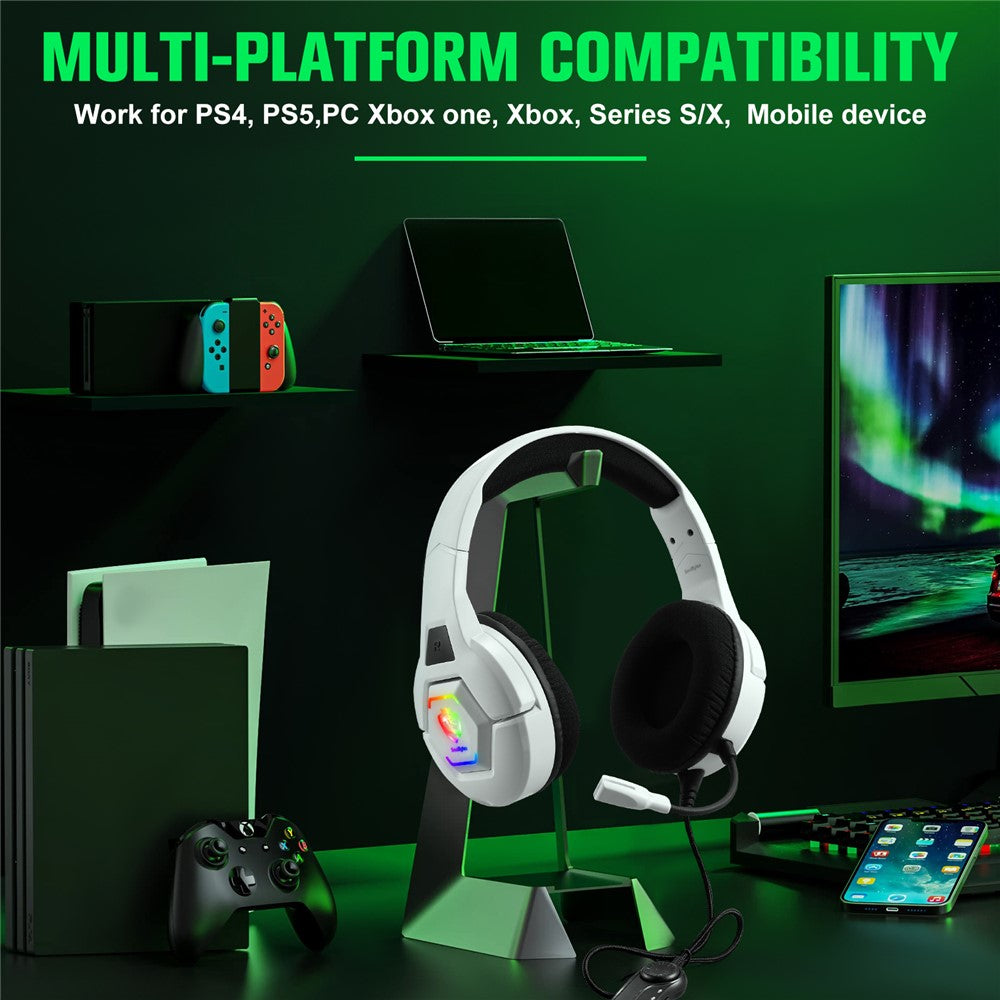 KOTION EACH S100 Wired Gaming Headset for PC, PS4 & PS5 – LED Light