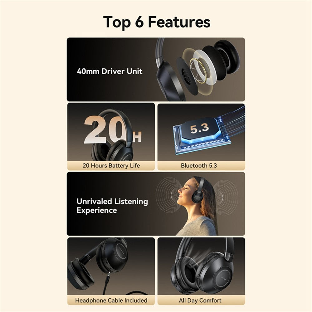 VENTION Soundmate S11 Wireless On-Ear Headset with Microphone