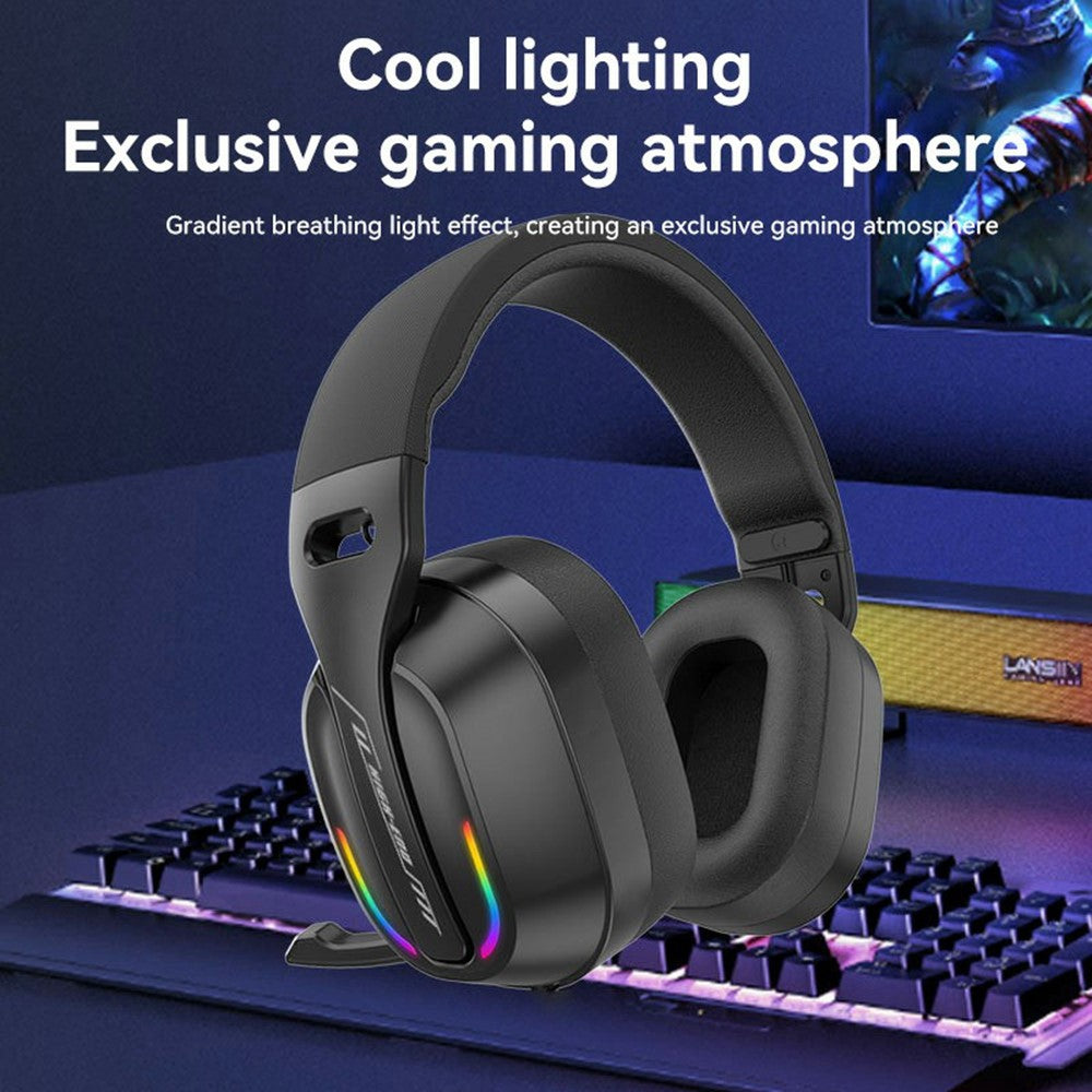 Tri-Mode Gaming Headset with RGB Light – 2.4G, Bluetooth & Wired