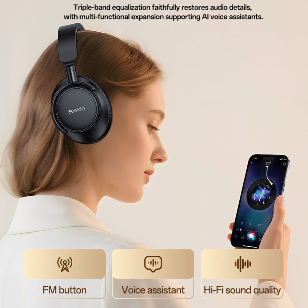 YESIDO EP12 Over-Ear Headphones – Zero-Pressure Comfort, Wired & Wireless