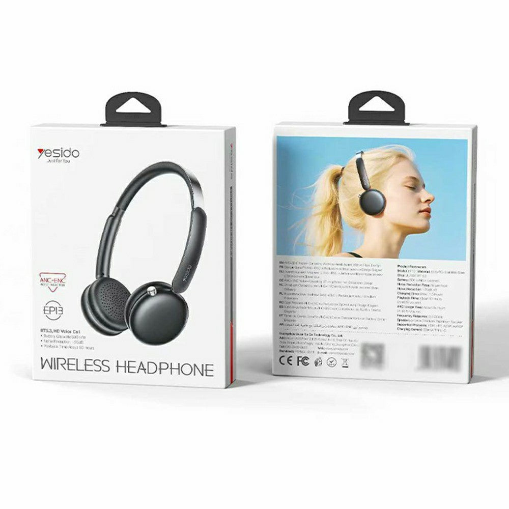 YESIDO EP13 Noise-Cancelling Wireless Headset – Zero-Pressure Comfort