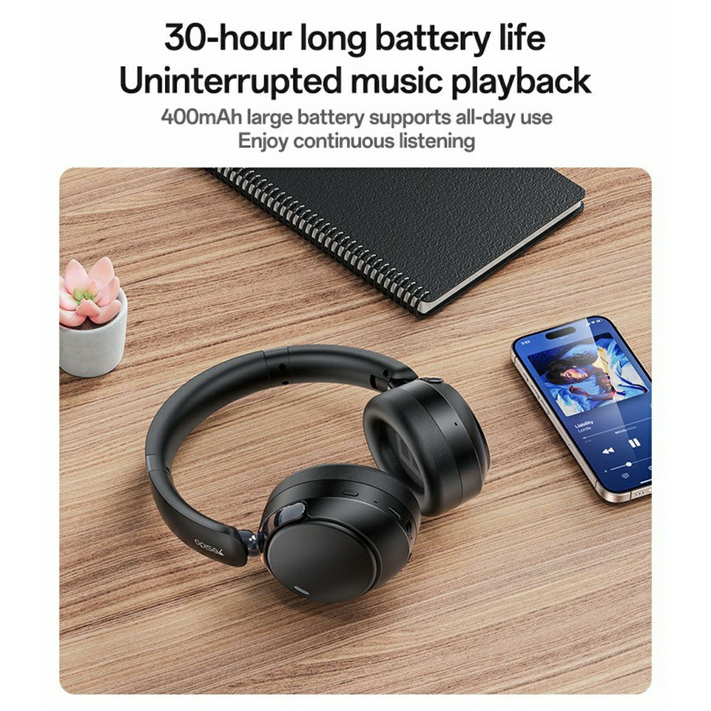 YESIDO EP11 Wireless Headphones – ANC & ENC Noise Cancelling, Over-Ear