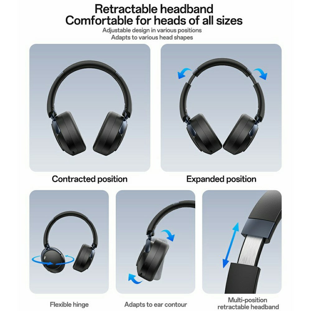 YESIDO EP11 Wireless Headphones – ANC & ENC Noise Cancelling, Over-Ear