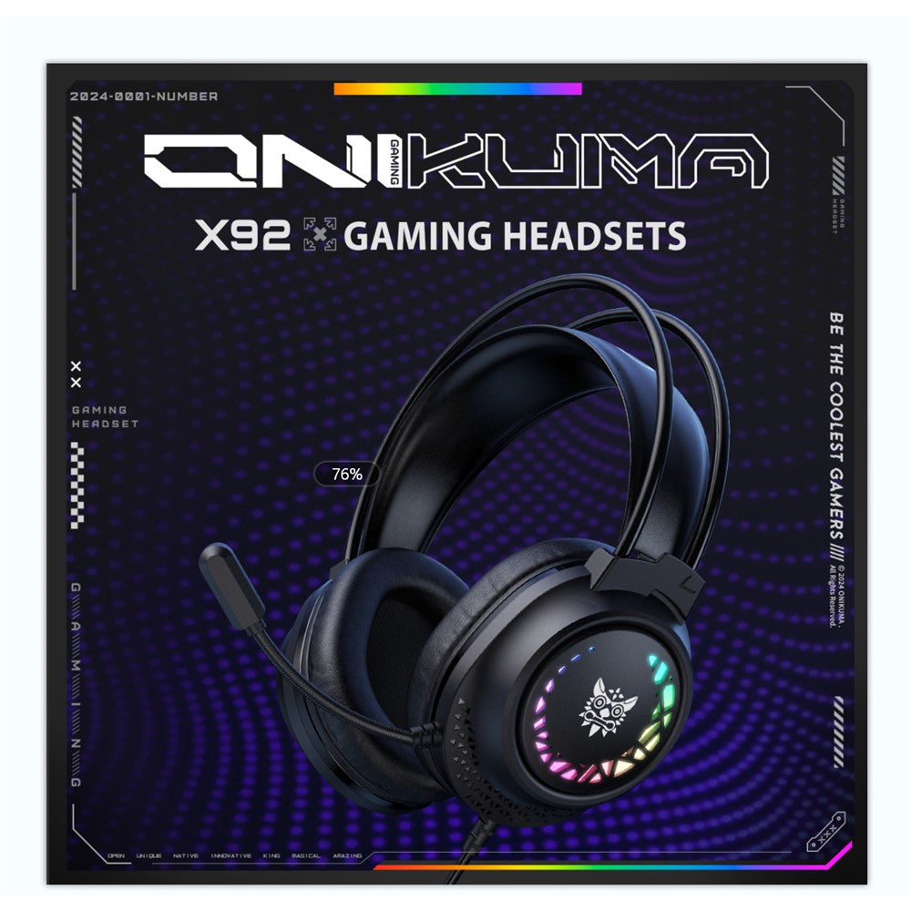 ONIKUMA X92 RGB Wired Gaming Headset for PC & PS5