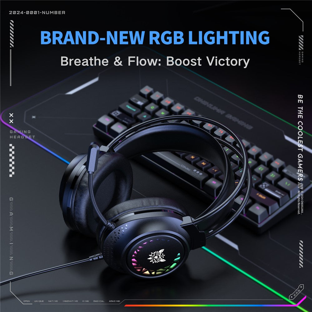 ONIKUMA X92 RGB Wired Gaming Headset for PC & PS5