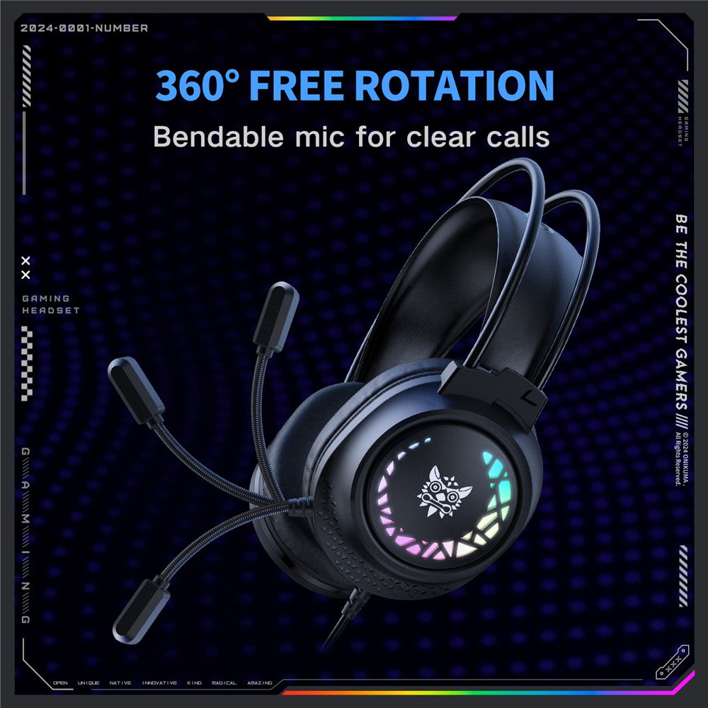 ONIKUMA X92 RGB Wired Gaming Headset for PC & PS5