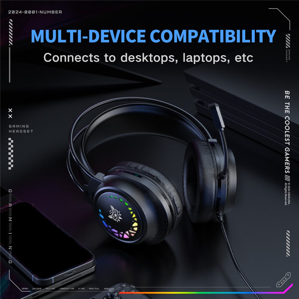 ONIKUMA X92 RGB Wired Gaming Headset for PC & PS5