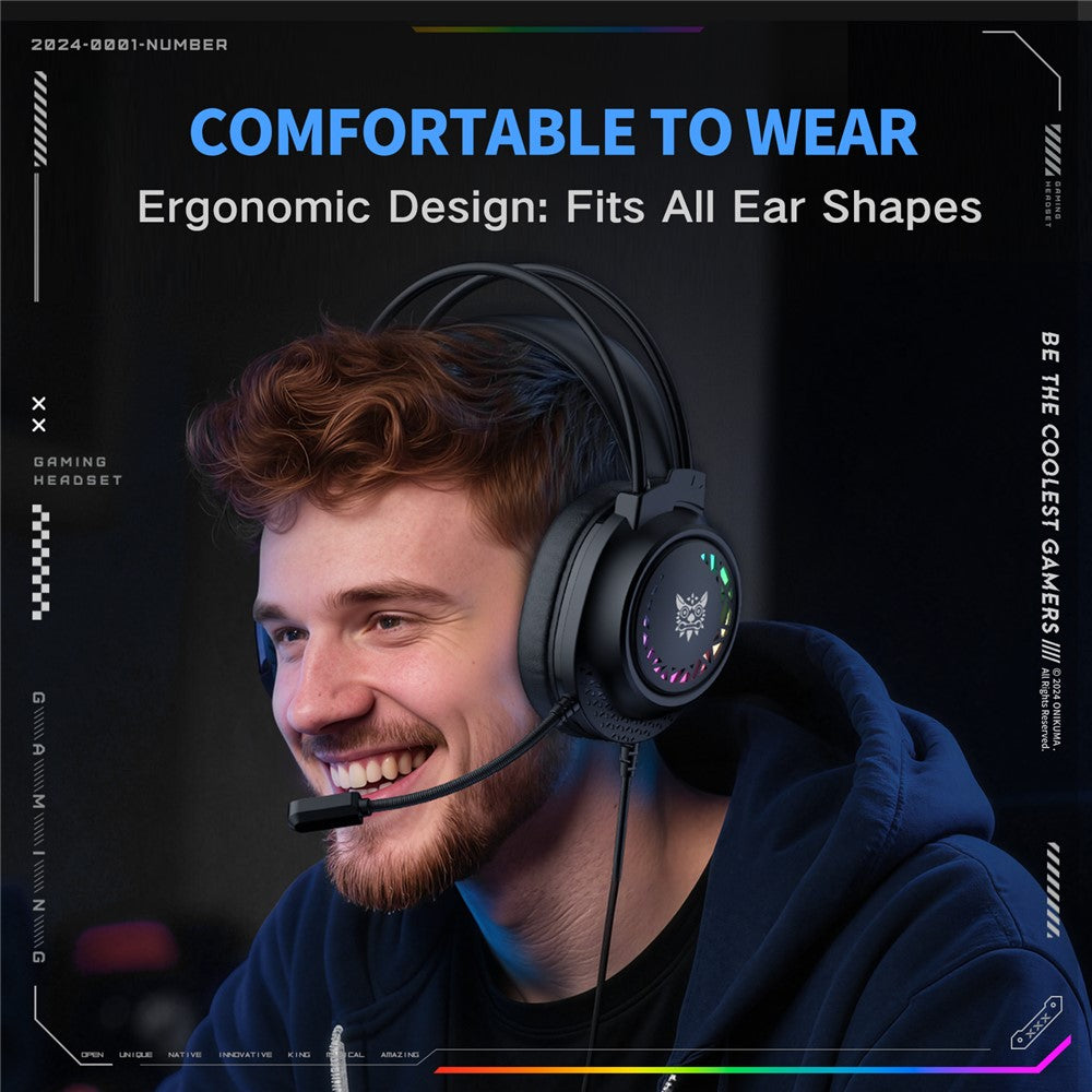 ONIKUMA X92 RGB Wired Gaming Headset for PC & PS5
