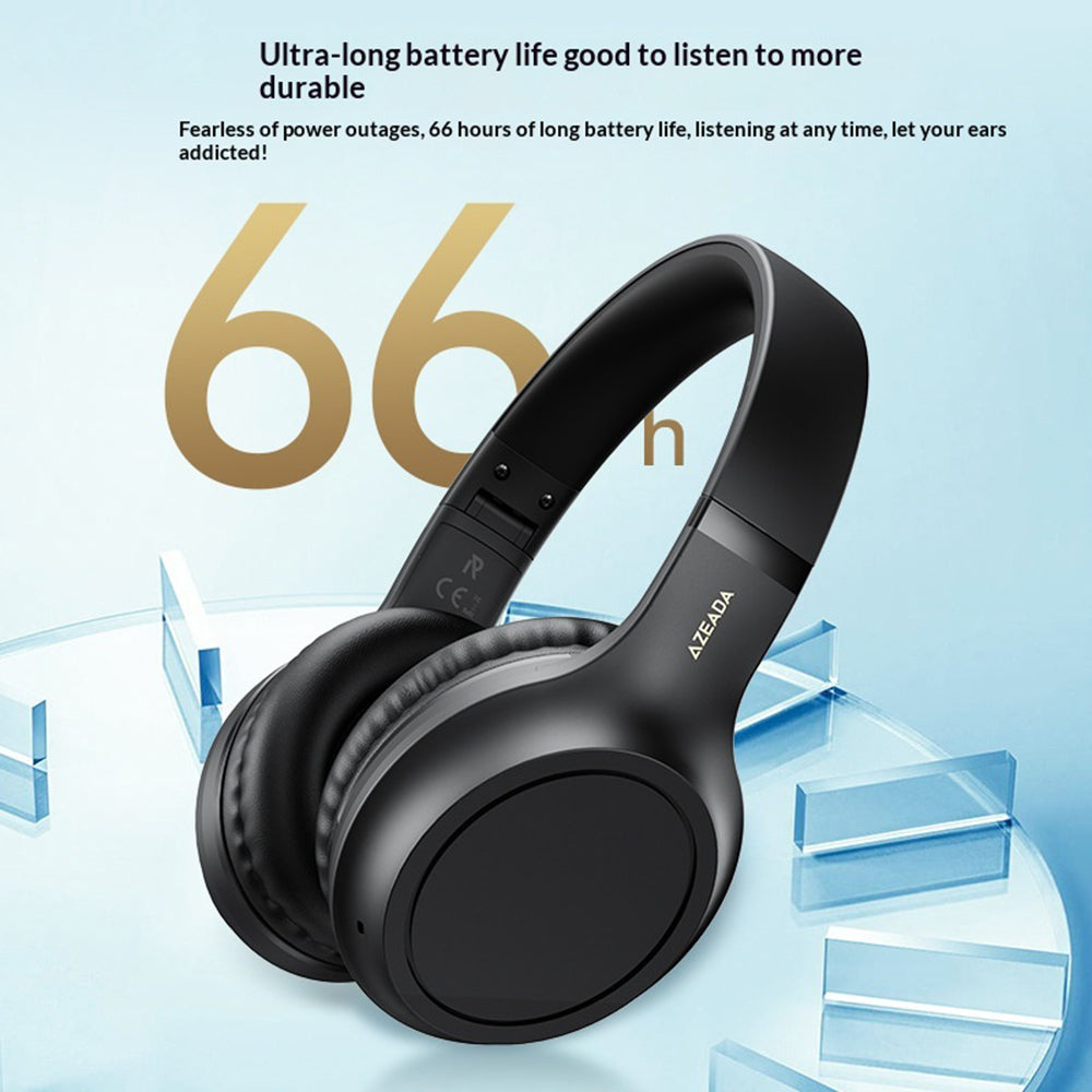 AZEADA Z-BH03 Surround Sound Headphones – 66-Hour Battery Life