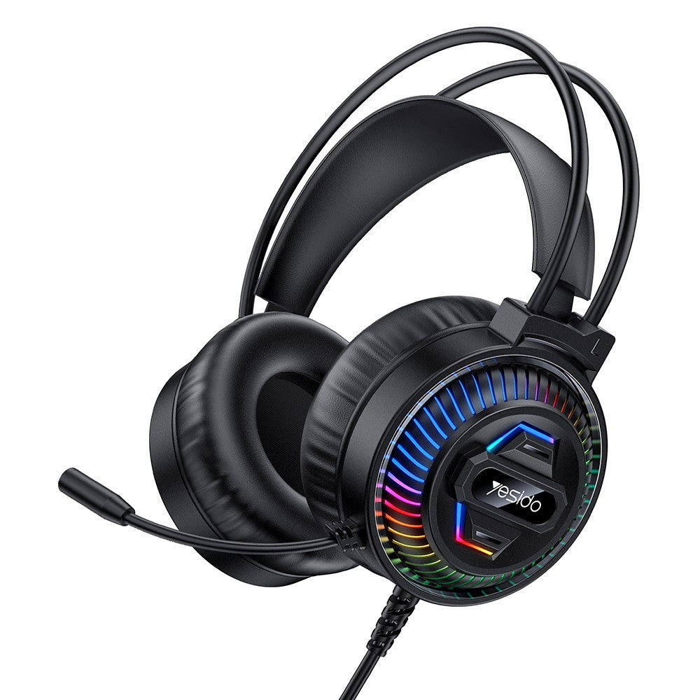 YESIDO EK06 Wired RGB Gaming Headset – 40mm Sound, 360° Microphone