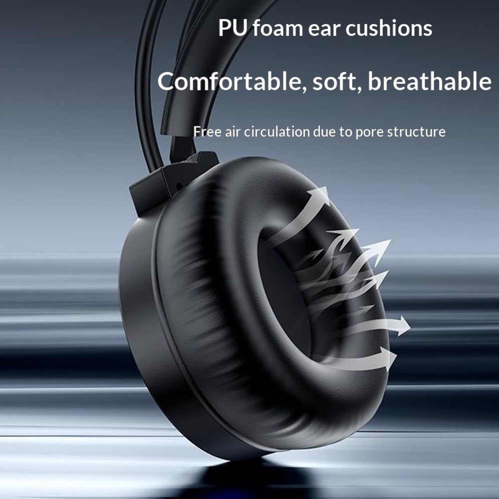YESIDO EK06 Wired RGB Gaming Headset – 40mm Sound, 360° Microphone
