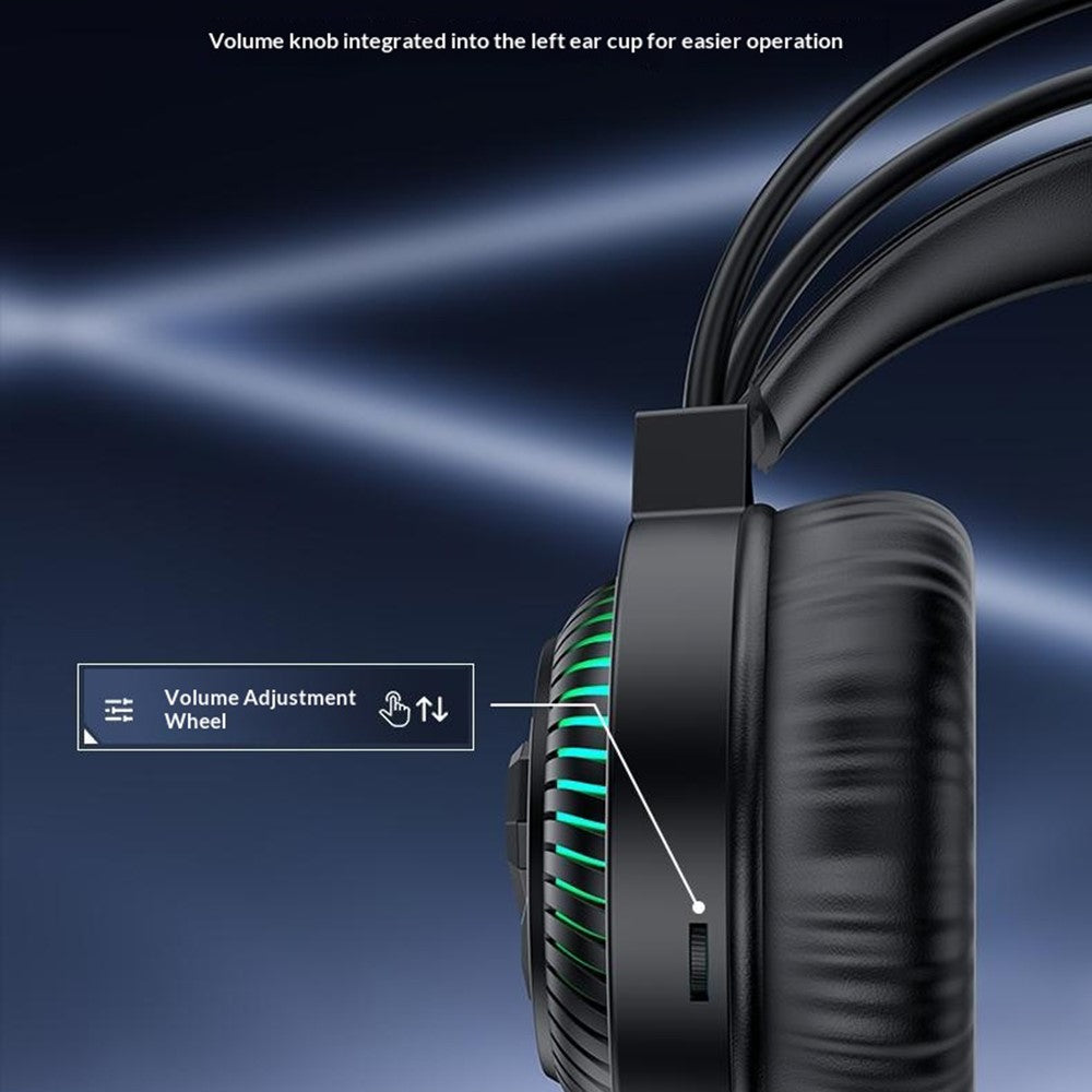 YESIDO EK06 Wired RGB Gaming Headset – 40mm Sound, 360° Microphone
