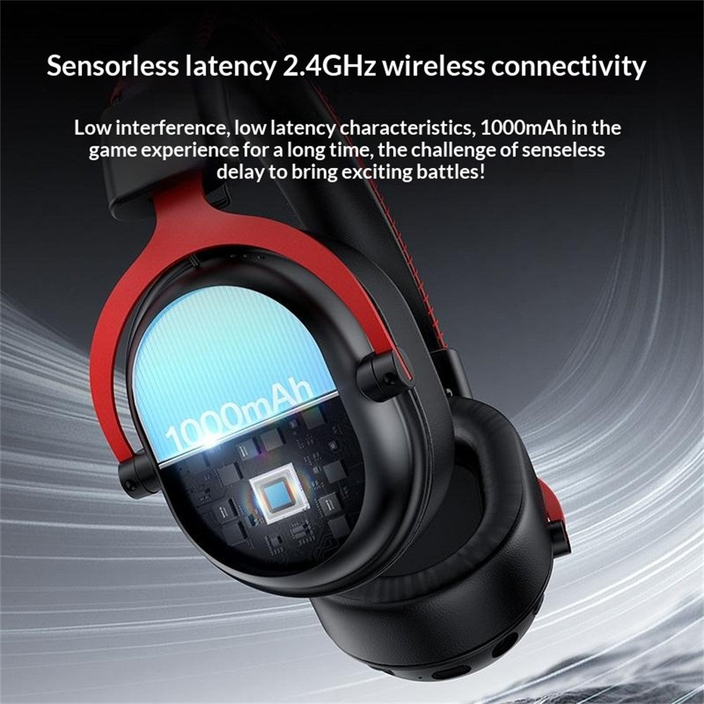 YESIDO EK07 Tri-Mode Gaming Headset – Bluetooth, 2.4G & Wired, Detachable Mic