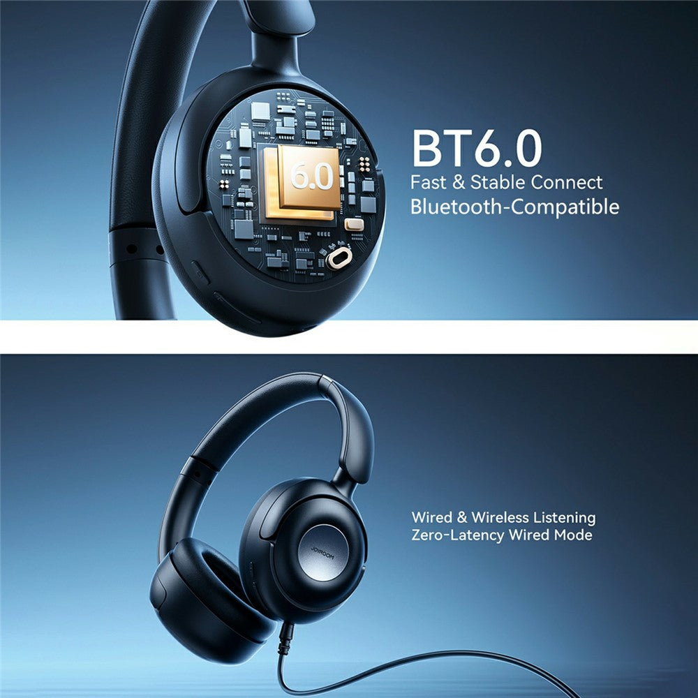 JOYROOM JR-JH3 Bluetooth-compatible Headphones Hybrid Active Noise Canceling Over-Ear Headset with 3.5mm Audio Cable