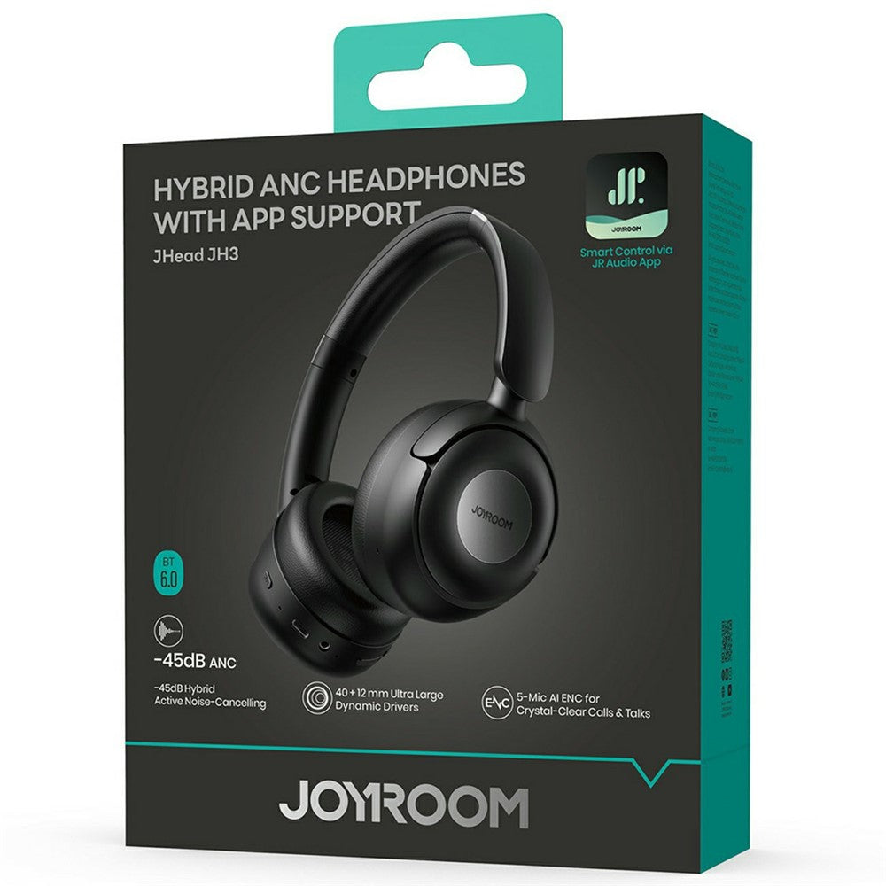 JOYROOM JR-JH3 Bluetooth-compatible Headphones Hybrid Active Noise Canceling Over-Ear Headset with 3.5mm Audio Cable