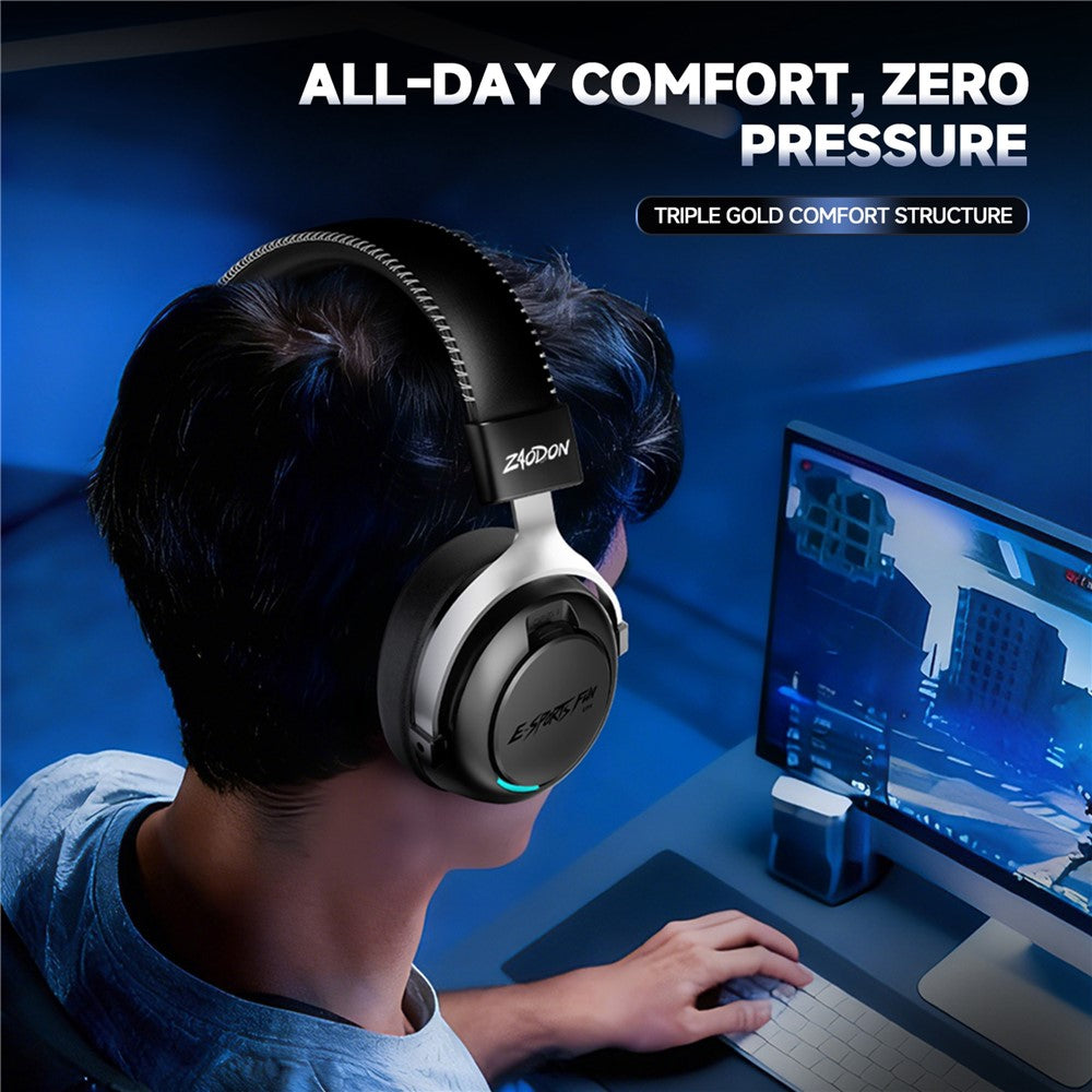 ZAODON LINX Gaming Headset – 53mm Drivers, 4-Mode Connectivity, Bluetooth 6.0