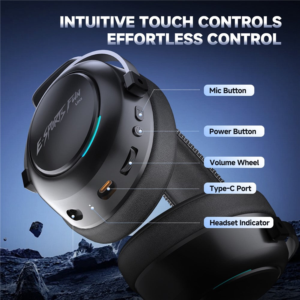 ZAODON LINX Gaming Headset – 53mm Drivers, 4-Mode Connectivity, Bluetooth 6.0
