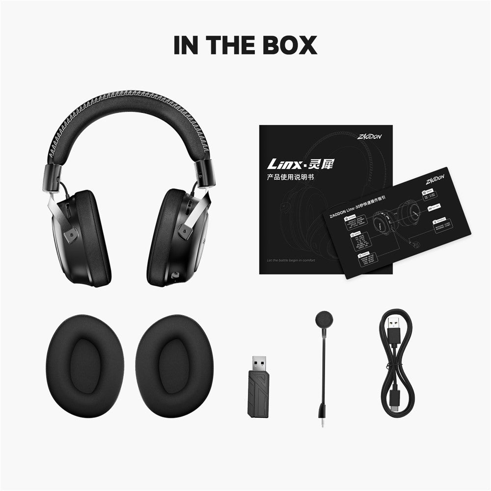 ZAODON LINX Gaming Headset – 53mm Drivers, 4-Mode Connectivity, Bluetooth 6.0