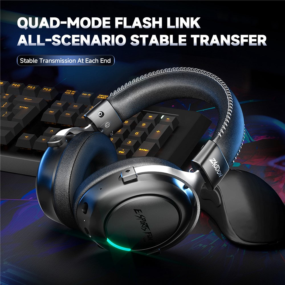 ZAODON LINX Gaming Headset – 53mm Drivers, 4-Mode Connectivity, Bluetooth 6.0