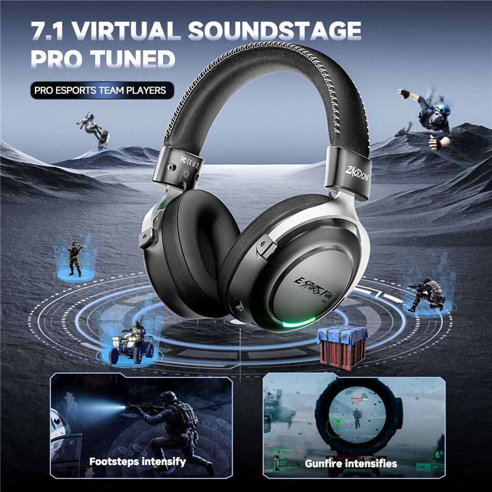 ZAODON LINX Gaming Headset – 53mm Drivers, 4-Mode Connectivity, Bluetooth 6.0