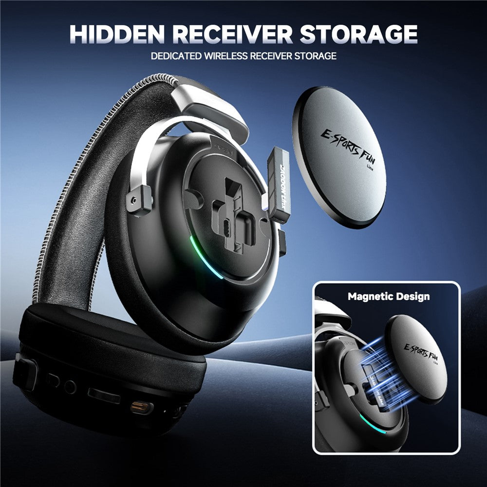 ZAODON LINX Gaming Headset – 53mm Drivers, 4-Mode Connectivity, Bluetooth 6.0