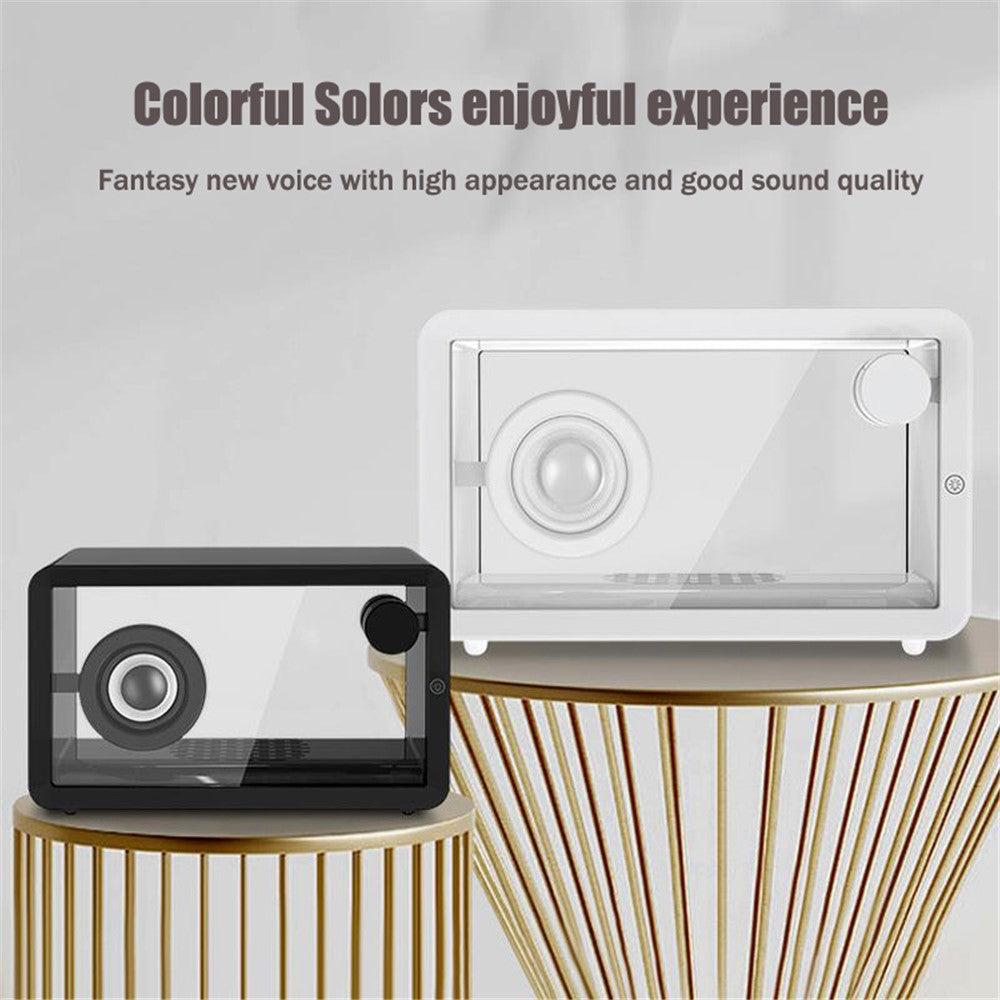 M8 Transparent Bluetooth Speaker – RGB Light, Retro Metal Diaphragm Design