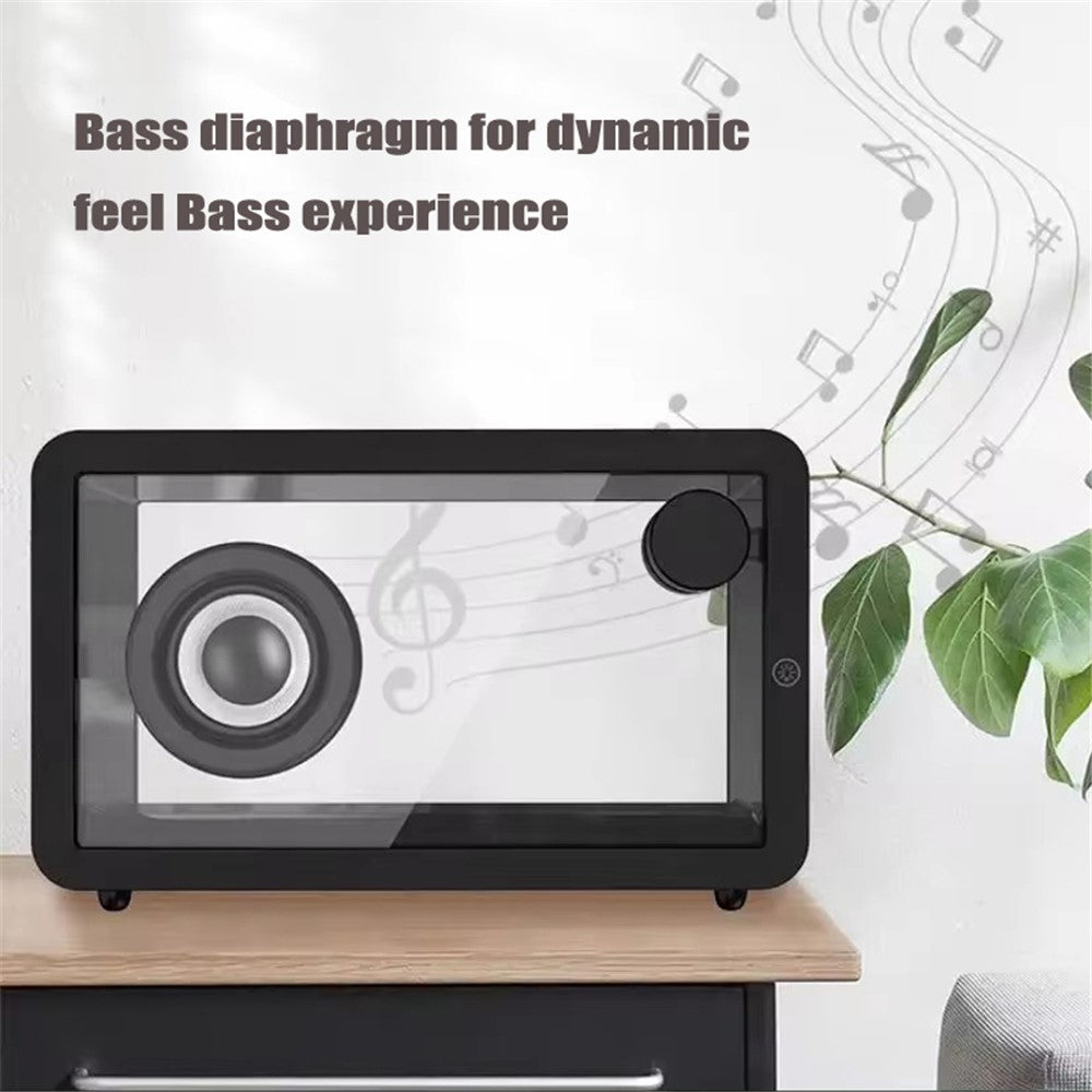 M8 Transparent Bluetooth Speaker – RGB Light, Retro Metal Diaphragm Design
