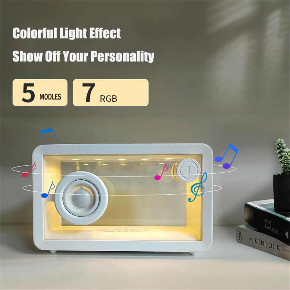 M8 Transparent Bluetooth Speaker – RGB Light, Retro Metal Diaphragm Design