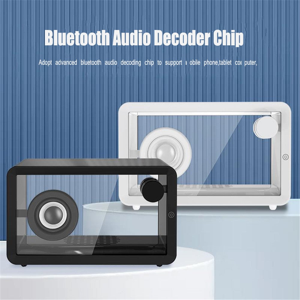 M8 Transparent Bluetooth Speaker – RGB Light, Retro Metal Diaphragm Design