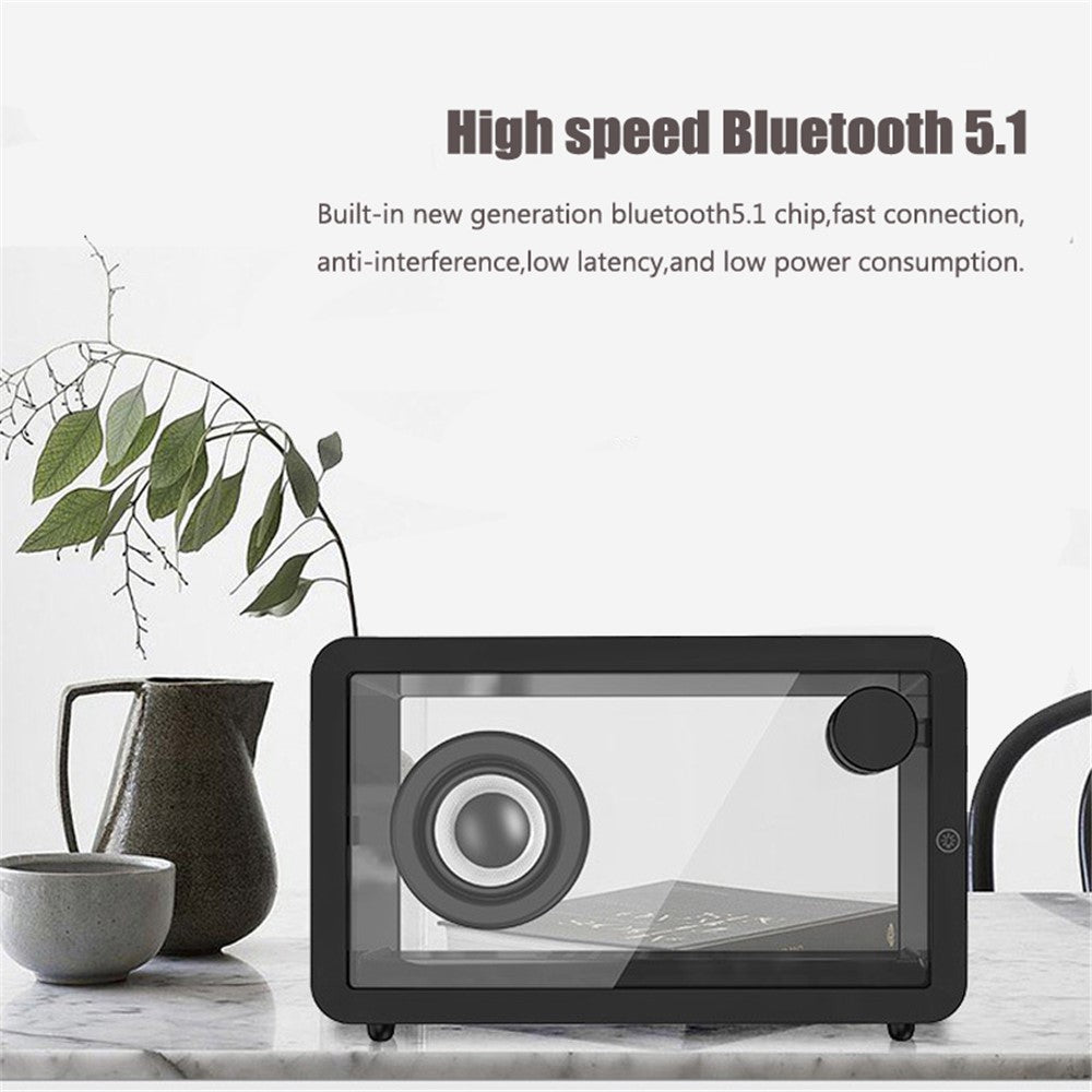 M8 Transparent Bluetooth Speaker – RGB Light, Retro Metal Diaphragm Design