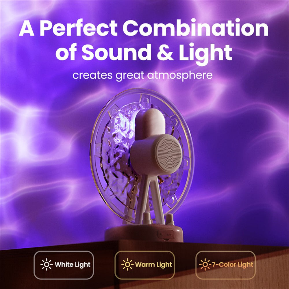 Ferris Wheel Water-Ripple Bluetooth Speaker – Colorful Ambient Light Decor