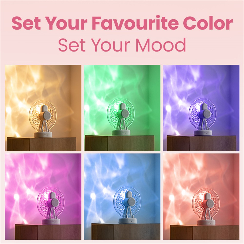 Ferris Wheel Water-Ripple Bluetooth Speaker – Colorful Ambient Light Decor