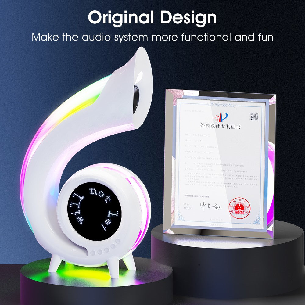 G69pro Conch-Shaped Bluetooth Speaker – Lyrics Display, Alarm Clock