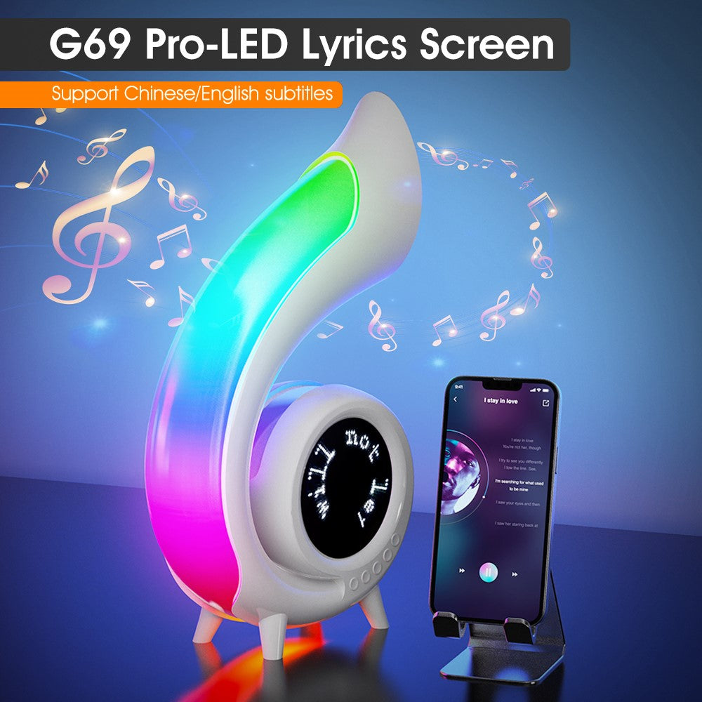 G69pro Conch-Shaped Bluetooth Speaker – Lyrics Display, Alarm Clock