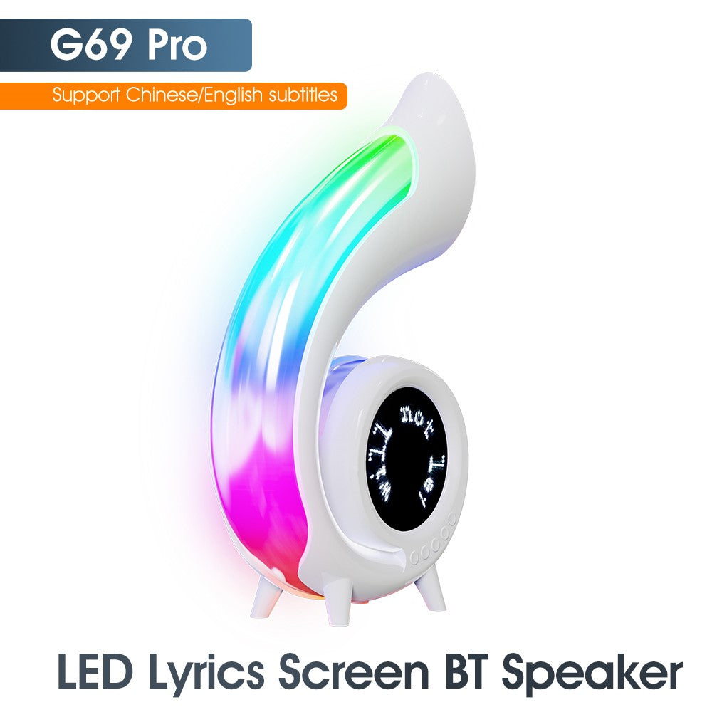 G69pro Conch-Shaped Bluetooth Speaker – Lyrics Display, Alarm Clock